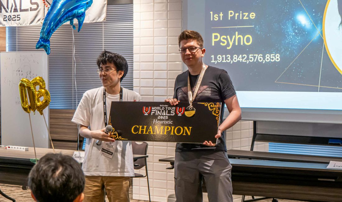 Japonya’da düzenlenen AtCoder World Tour Finals 2025 yarışmasını, “Psyho” kullanıcı