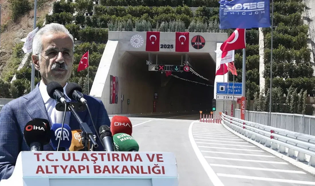 Ulaştırma ve Altyapı Bakanı Abdulkadir Uraloğlu, Doğancı Tüneli’nin açılış töreninde